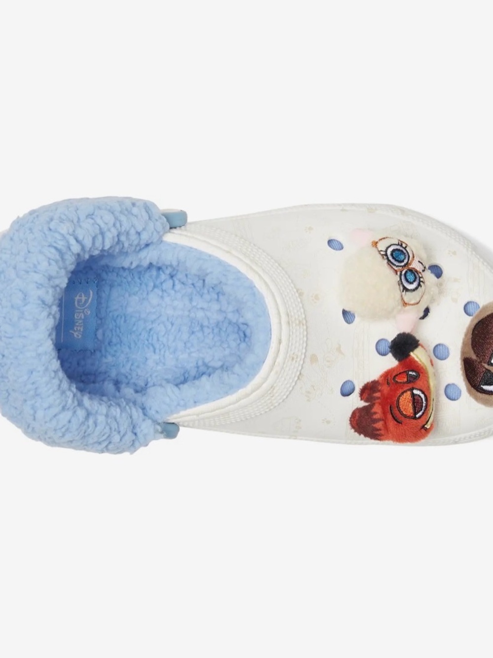 Crocs Zootopia Classic Platform Clogs Blue Lining Character Charms Sz 10 cozy - Picture 3 of 11